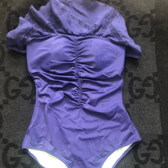 Victoria Secret Flounce One Piece in Blue Small - Picture 3 of 6